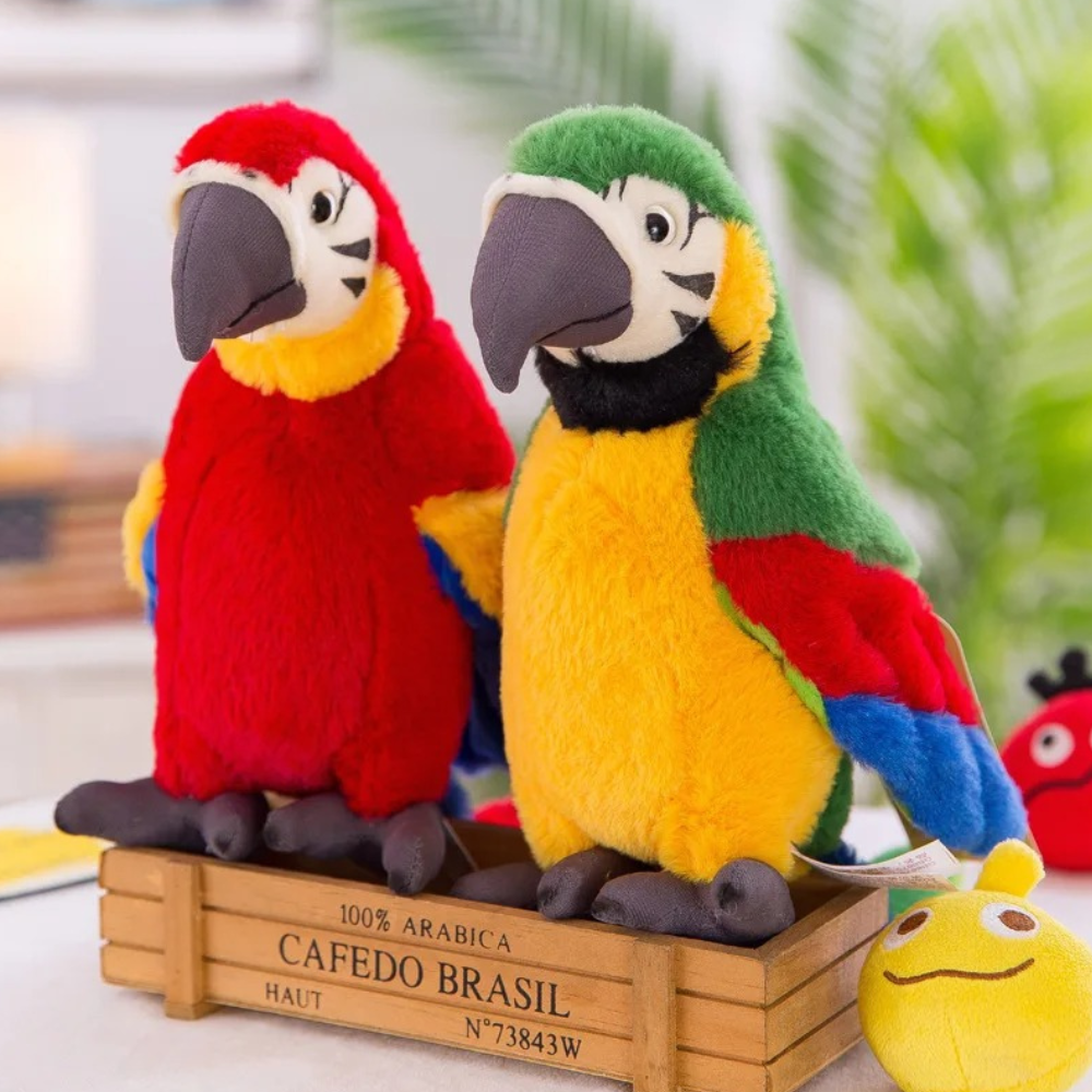 Talking Parrot Toy Children Repeat Plush Interactive Educational