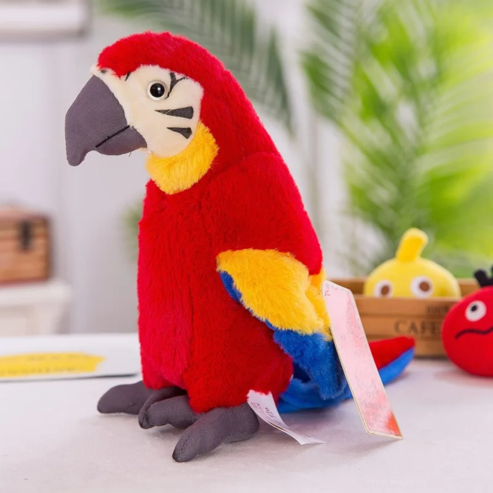 Giocattolo pappagallo parlante in peluche interattivo educativo per bambini