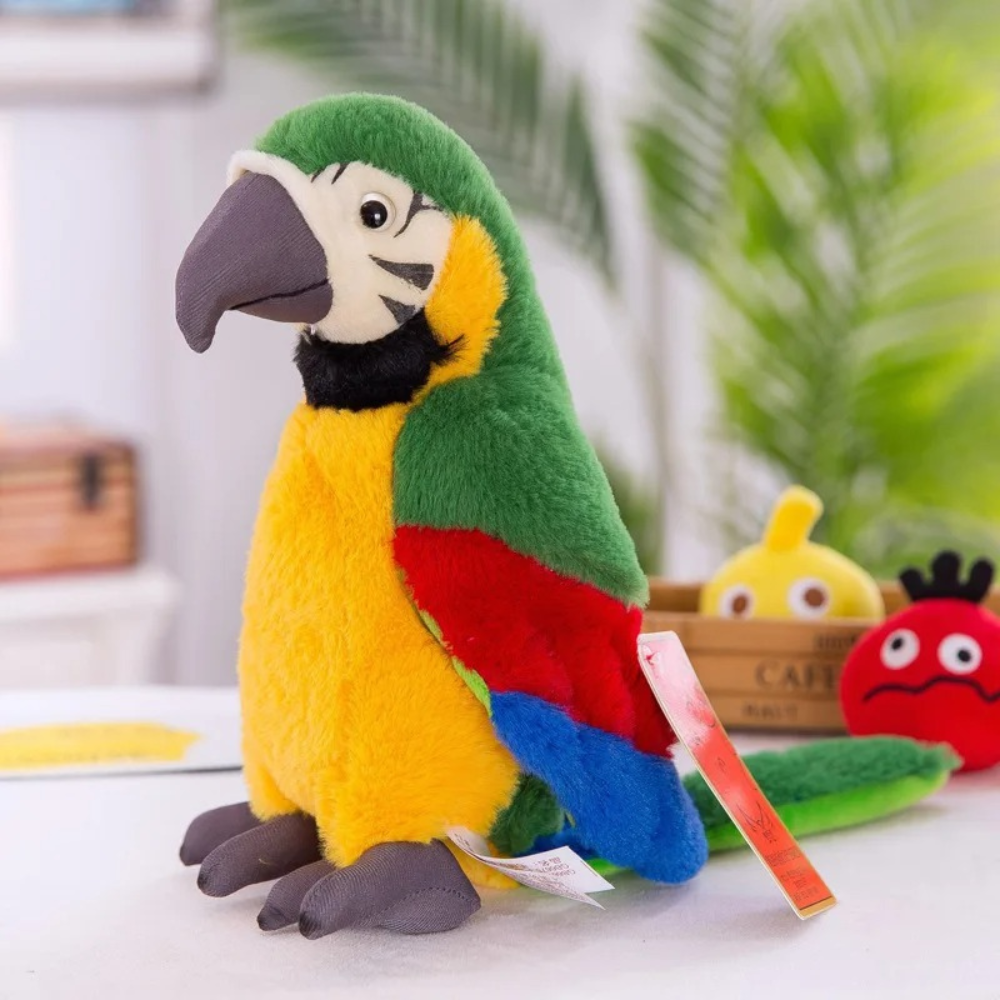 Talking Parrot Toy Children Repeat Plush Interactive Educational