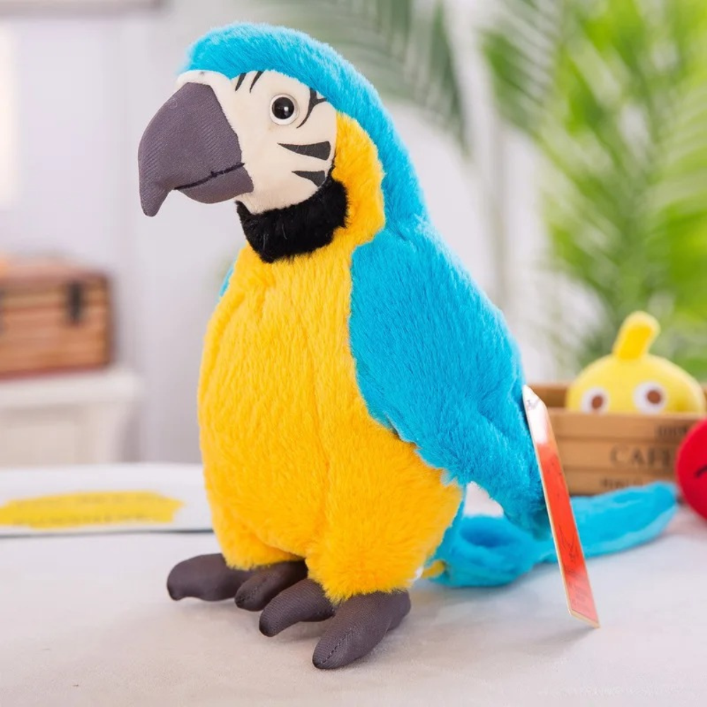 Giocattolo pappagallo parlante in peluche interattivo educativo per bambini