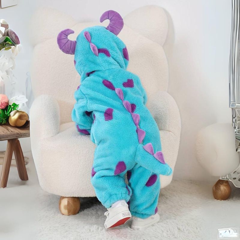 Toddler Jumpsuit Animal Theme Soft Cotton Hypoallergenic Fleece
