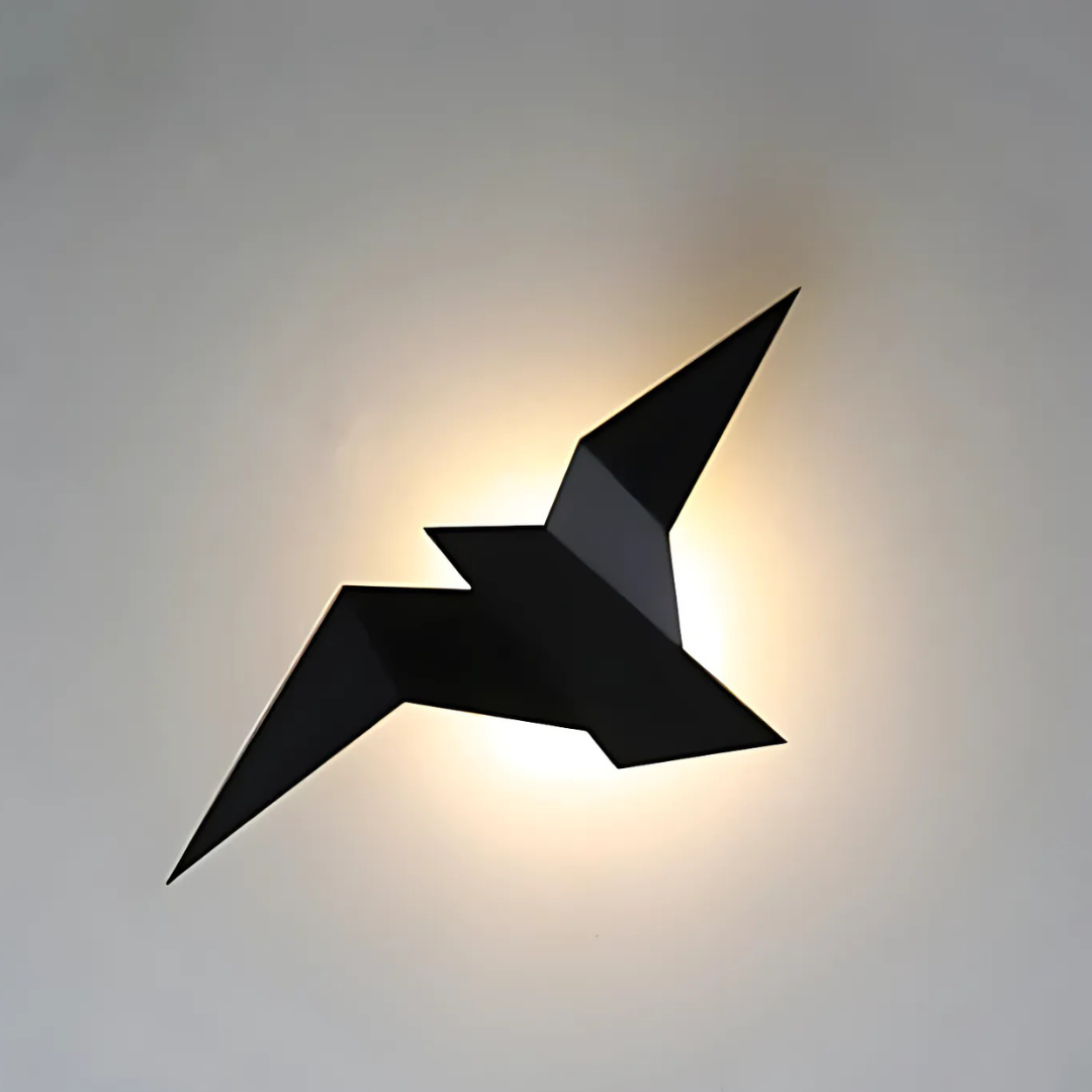 Unique Origami Wall Lamp - Stylish Indoor Wall Lights for Living Room and Bedroom Decor, Warm LED Lighting, Metal Design