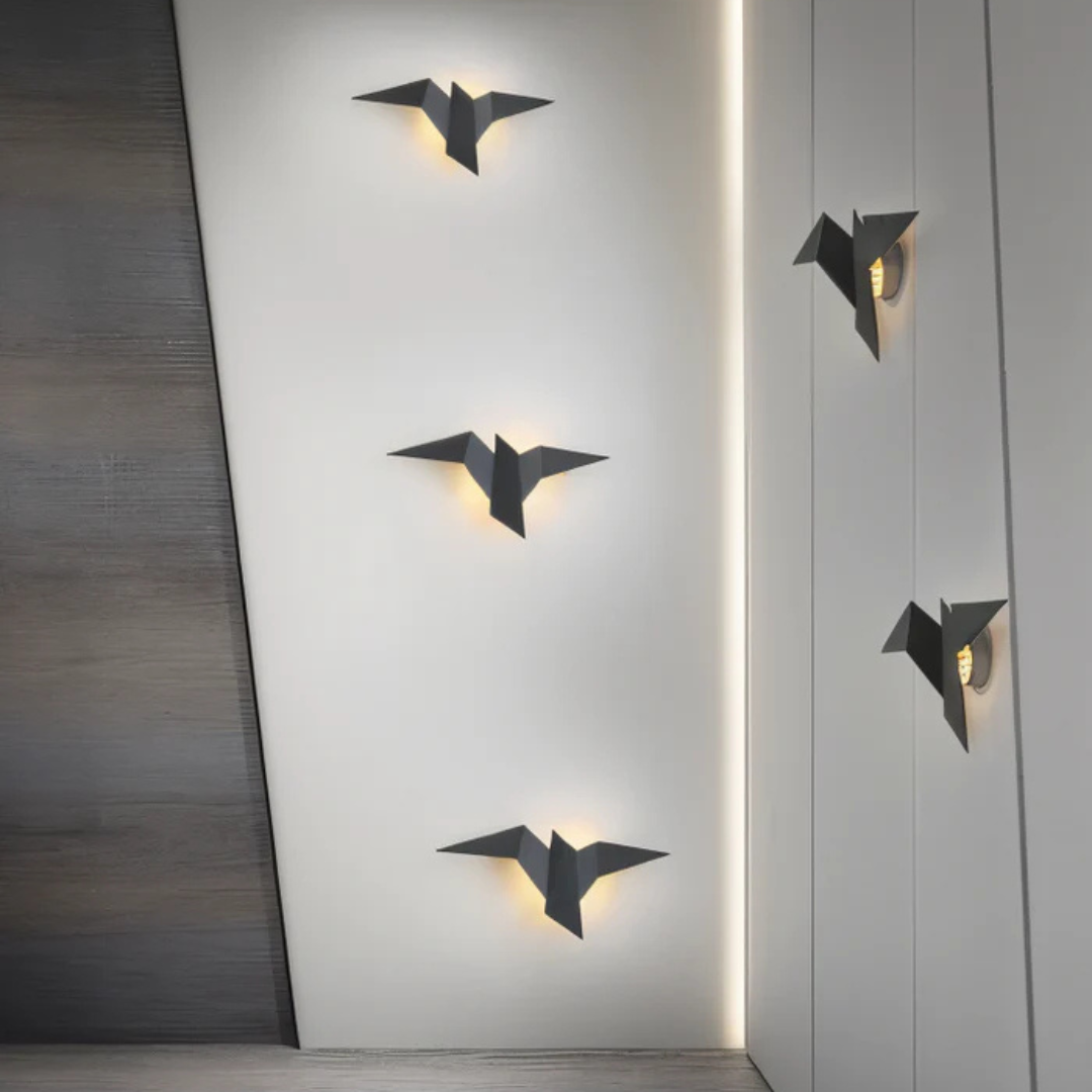 Unique Origami Wall Lamp - Stylish Indoor Wall Lights for Living Room and Bedroom Decor, Warm LED Lighting, Metal Design
