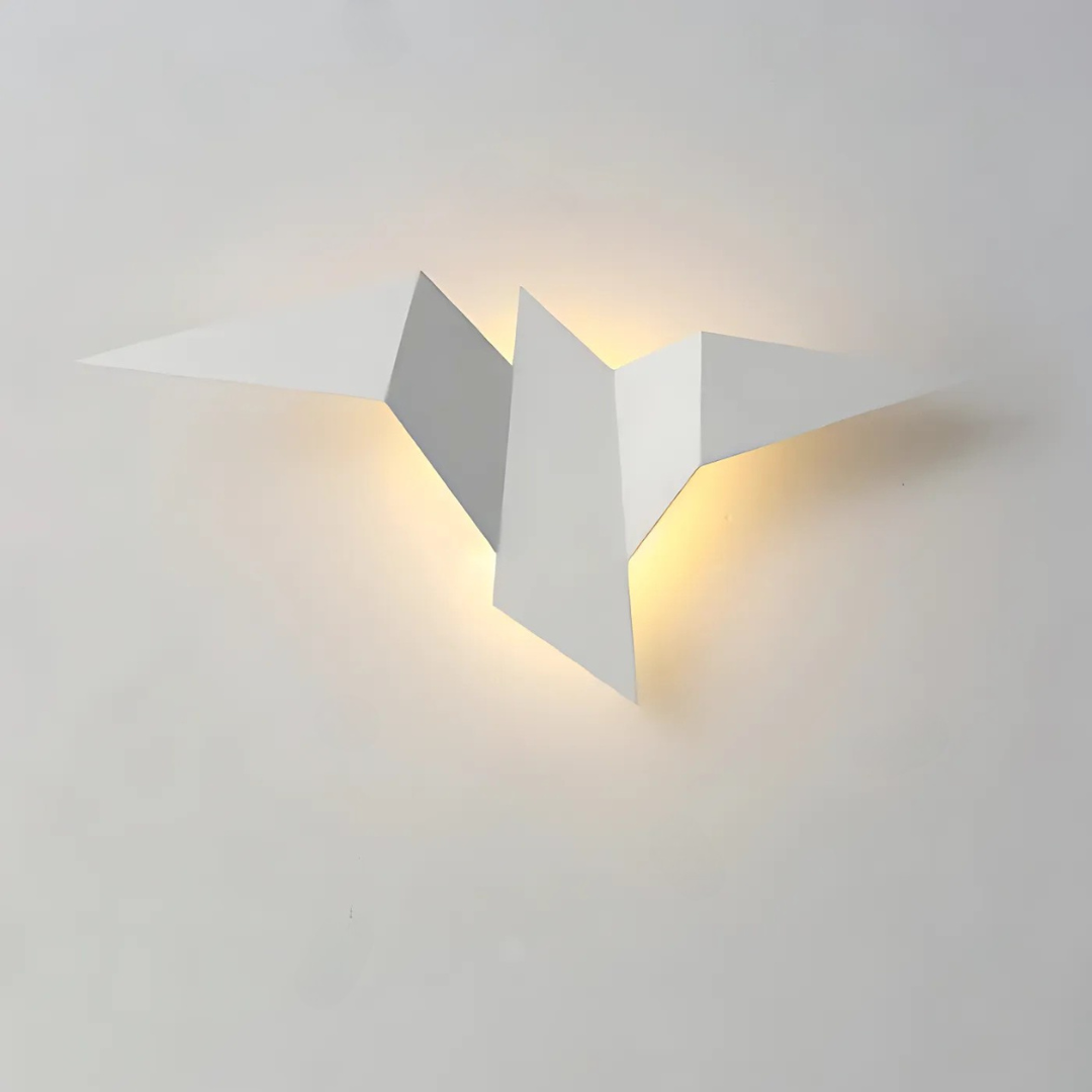 Unique Origami Wall Lamp - Stylish Indoor Wall Lights for Living Room and Bedroom Decor, Warm LED Lighting, Metal Design