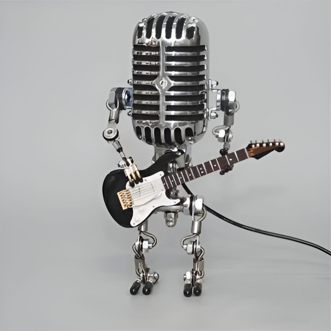 Unique Robot Table Lamp with Adjustable LED Light for Living Room and Desk – Stylish Home Decor Accent