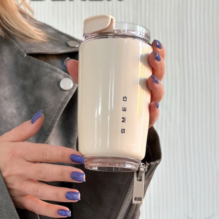 Puili | Tazza Termica da Viaggio LuxeTherm in Acciaio Inossidabile Elegante – Bicchiere Riutilizzabile Isolato per Bevande Calde e Fredde
