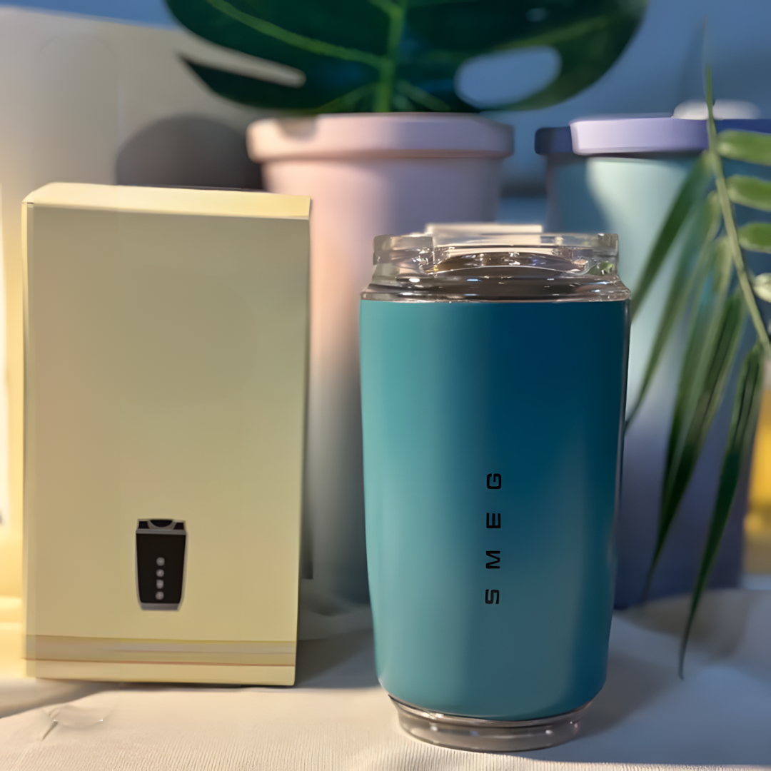 Puili | Tazza Termica da Viaggio LuxeTherm in Acciaio Inossidabile Elegante – Bicchiere Riutilizzabile Isolato per Bevande Calde e Fredde