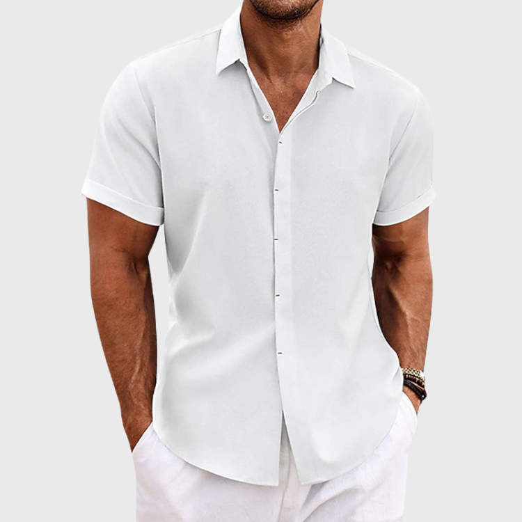Oliver | Camicia a maniche corte in cotone e lino