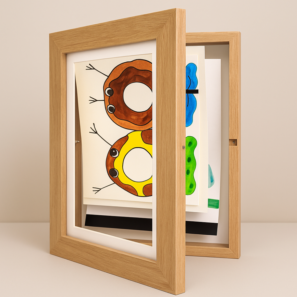 Wall Art Storage Frame Children Drawings Photo Display