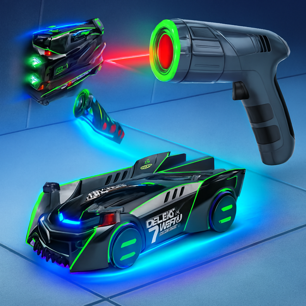 Wall Climbing RC Car Laser Remote Control LED Stunt Children Toy