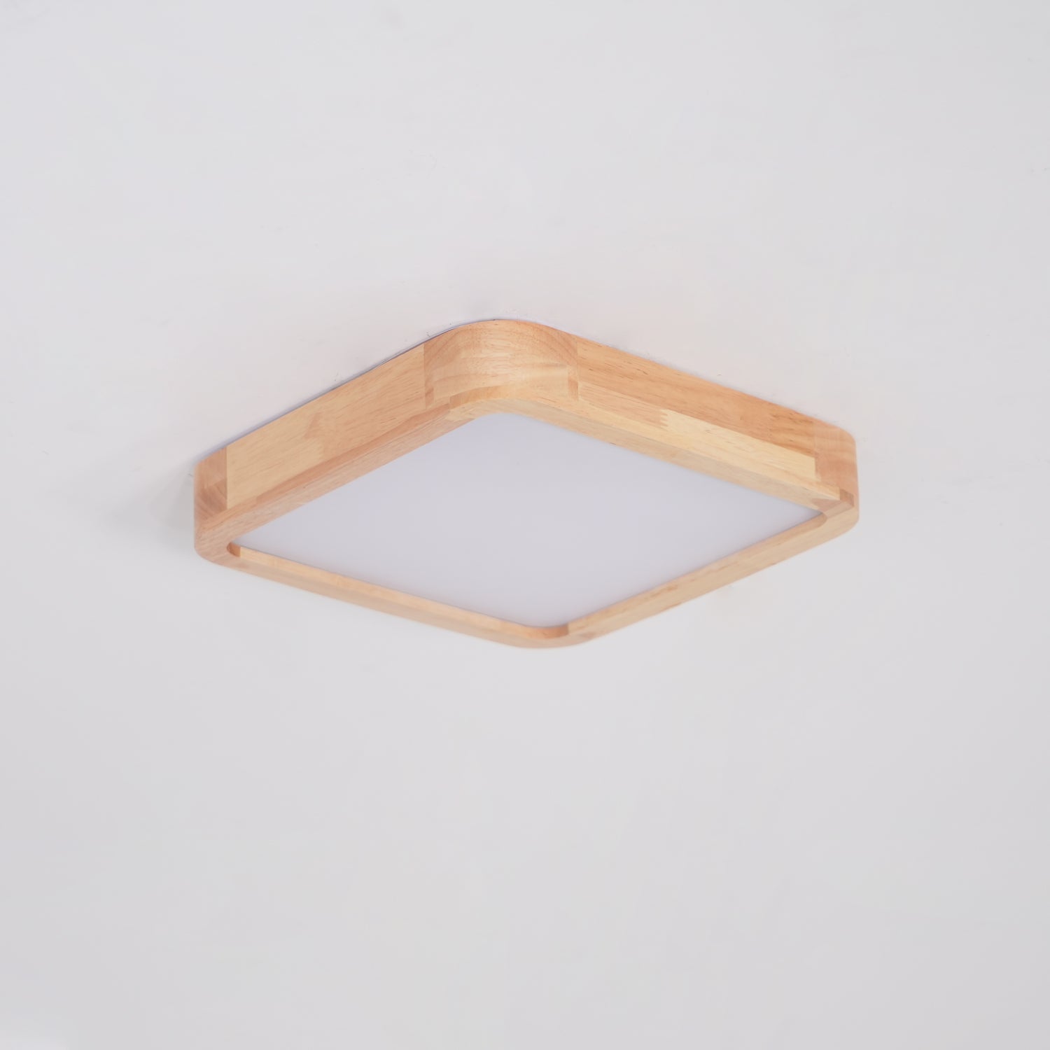 Modern Nordic Round Wooden LED Flush Mount Ceiling 1-Light