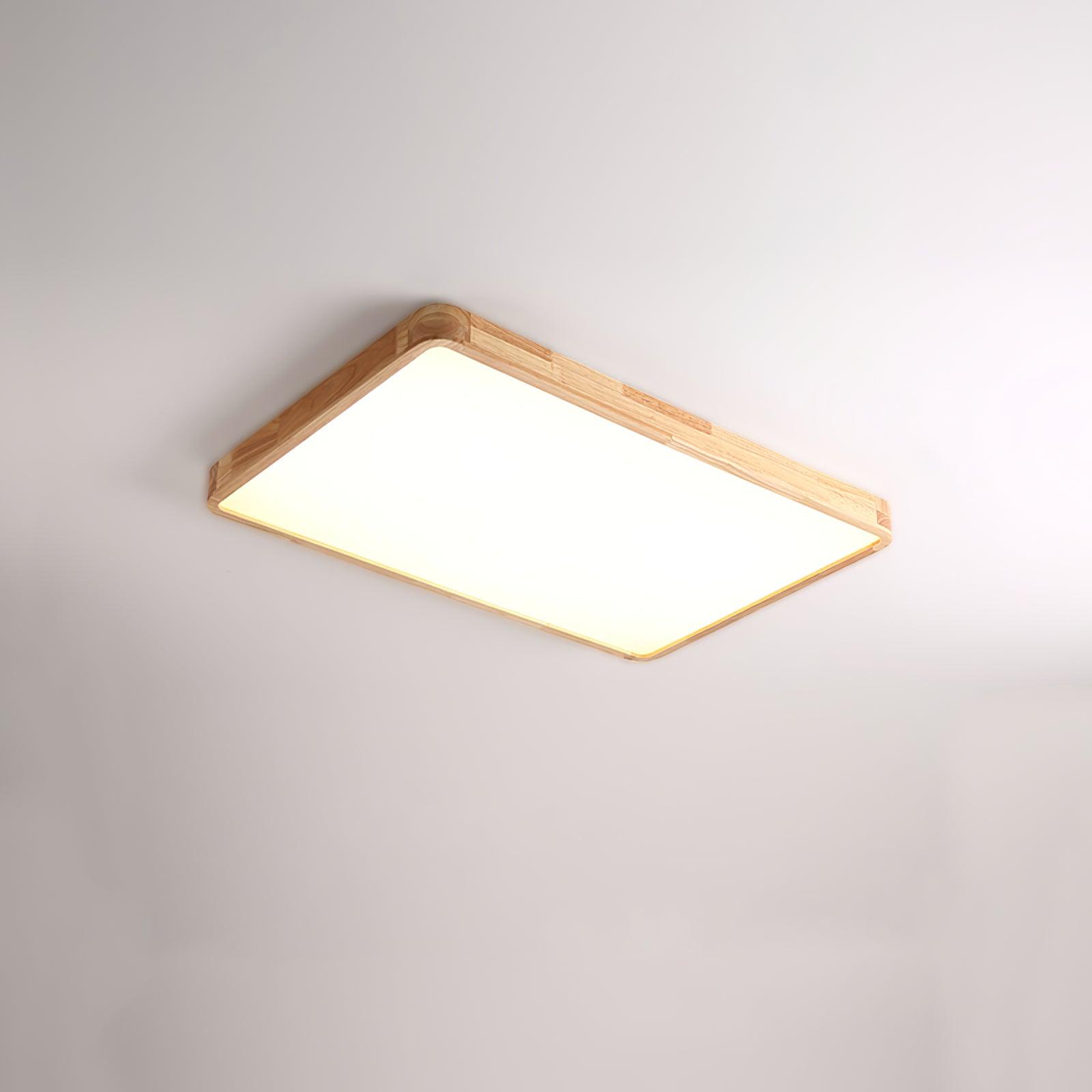 Modern Nordic Round Wooden LED Flush Mount Ceiling 1-Light