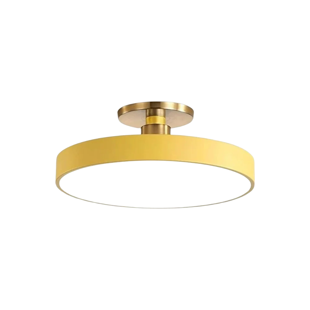 Modern Brass Round LED Ceiling Light 1-Light