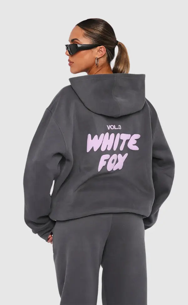 Women’s Oversized Hoodie Set – Cozy Tracksuit with Graphic Details