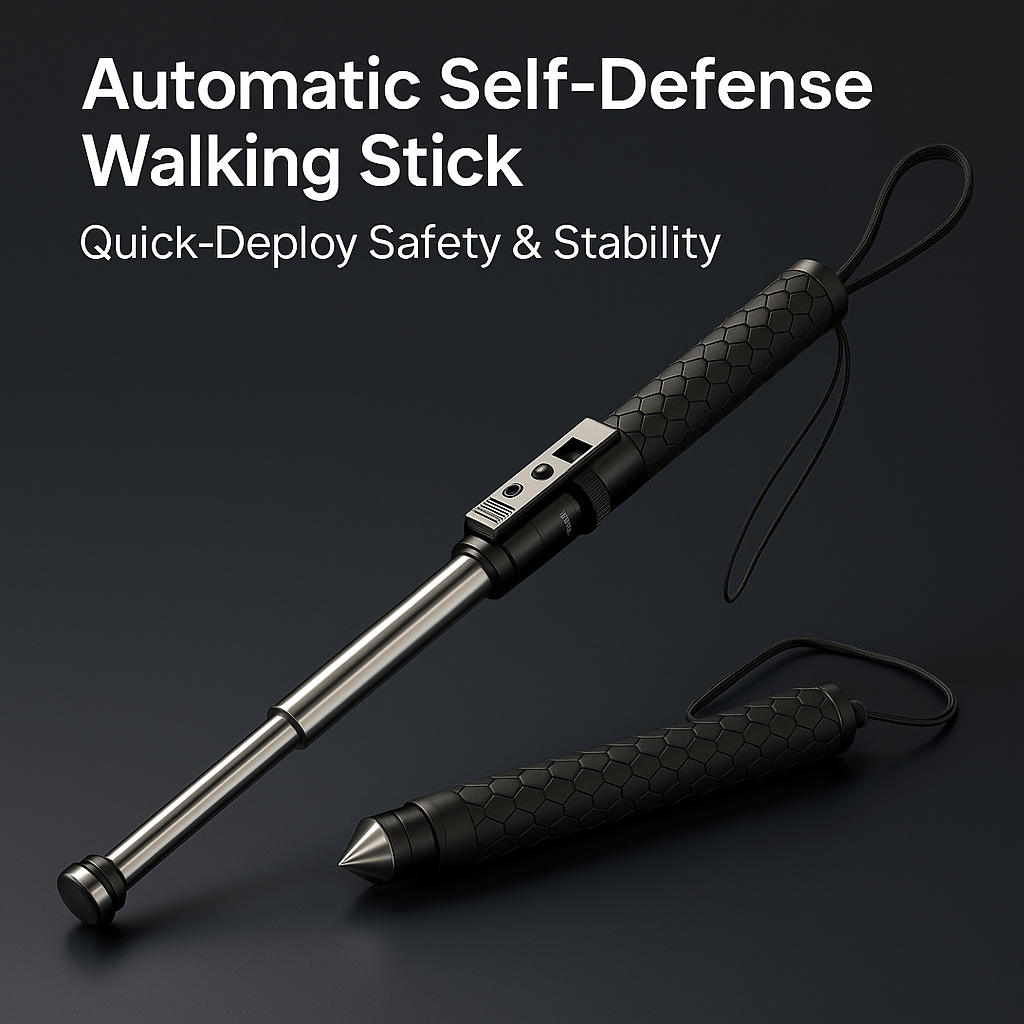 Puili | AllGuard Stick – Automatic Self-Defense Walking Stick with Stability Support
