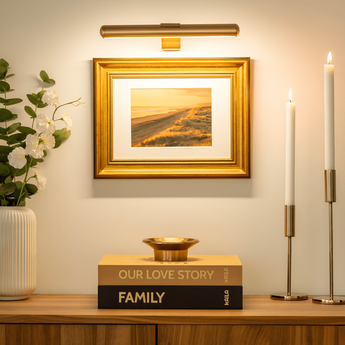 Modern Minimalist Wireless LED Wall Sconce With Remote Control 1-Light