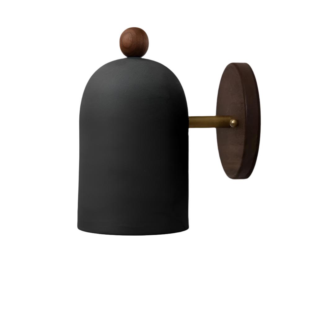 Nordic Zen Walnut Metal Wall Sconce LED 1-Light