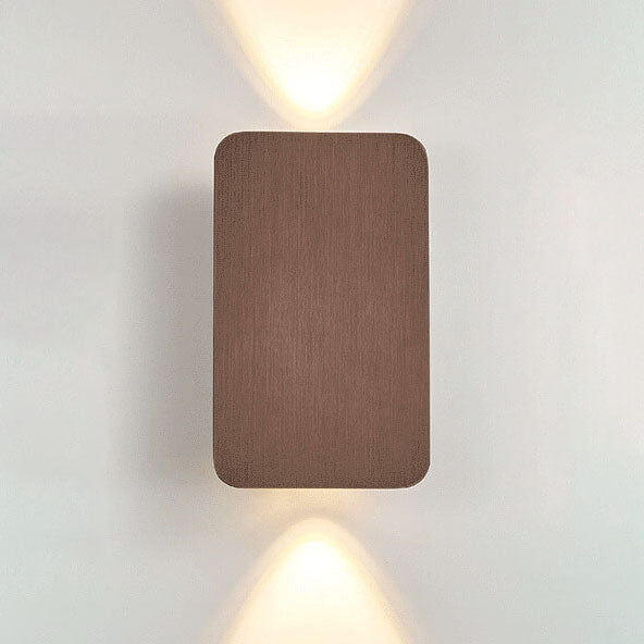 Applique da parete nordica minimalista in vetro rettangolare LED 2 luci