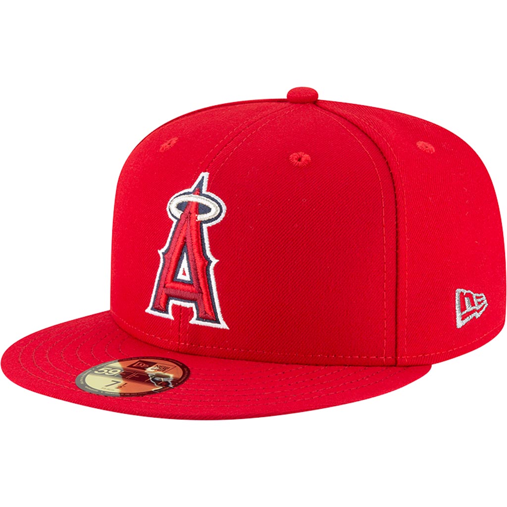 MLB Los Angeles Angels Youth New Era Home Authentic Collection 59FIFTY Fitted Hat - Red