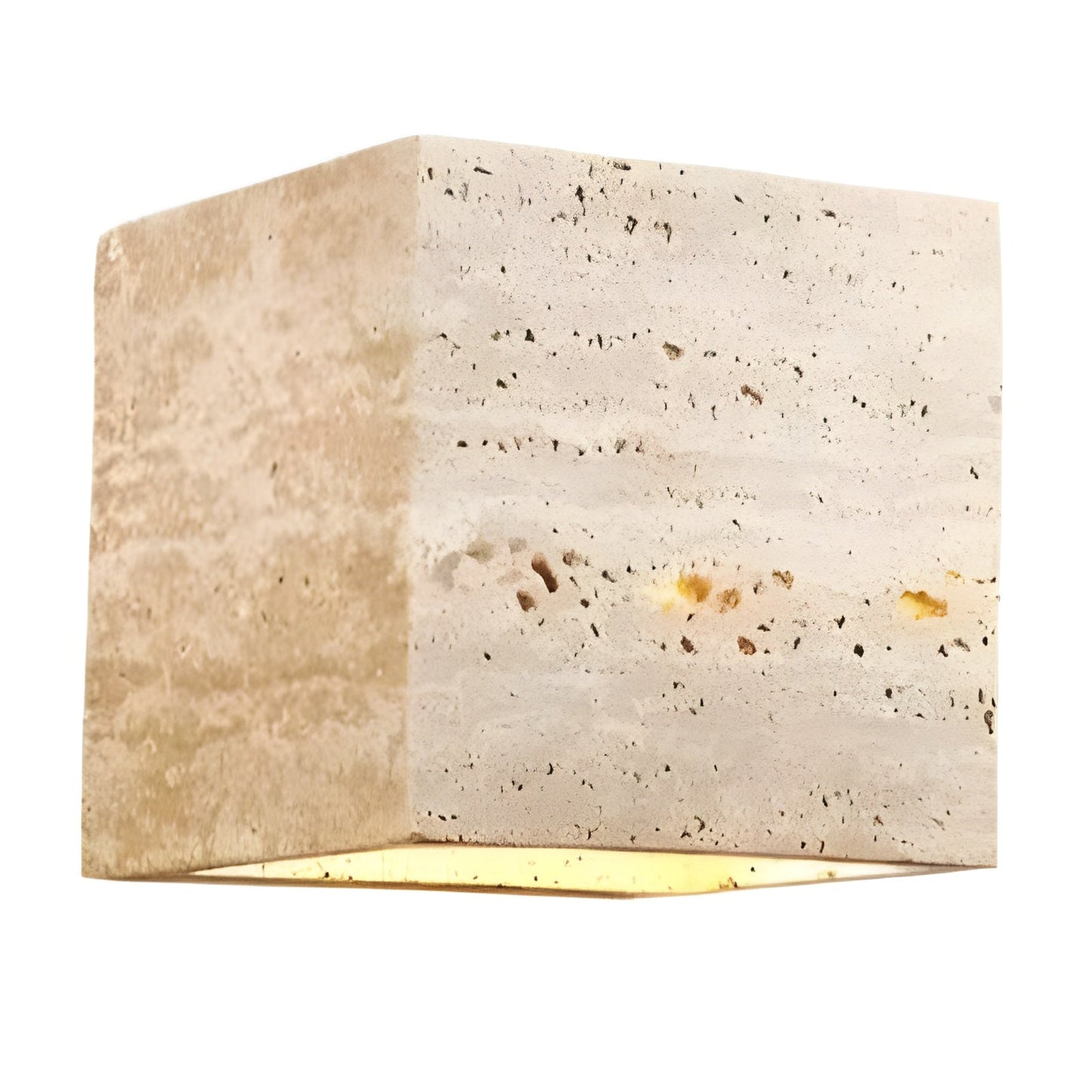 Minimalist Travertine Stone Square Outdoor Wall Light LED 1-Light
