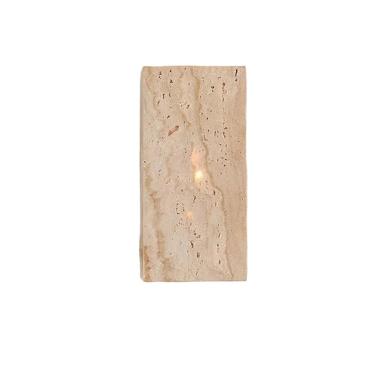 Minimalist Travertine Stone Square Outdoor Wall Light LED 1-Light