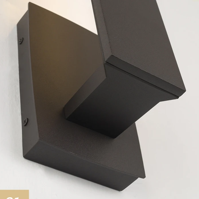 Minimalist Waterproof Outdoor Square Wall Sconce LED 1-Light