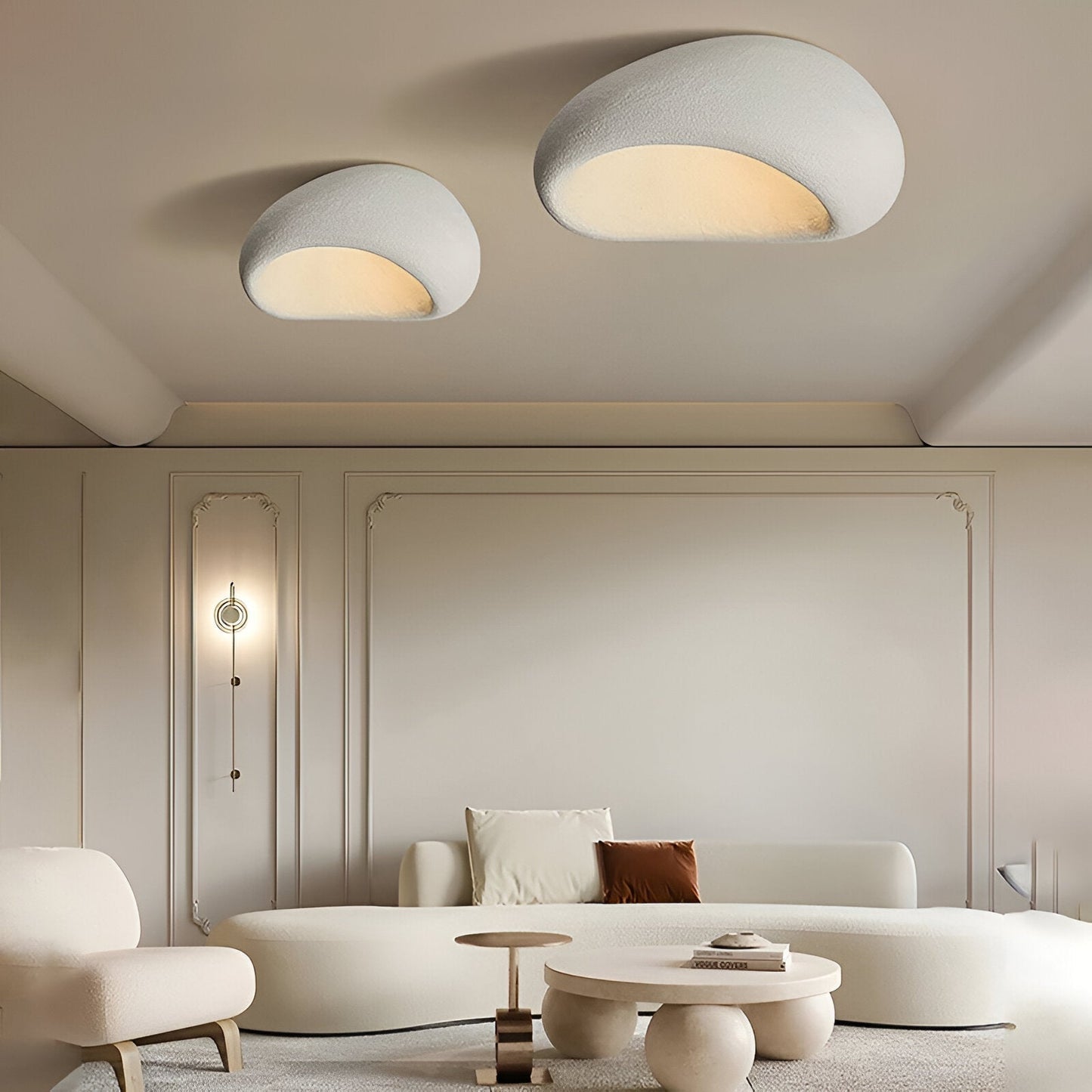 Nordic Wabi-Sabi Minimalist LED Stone Ceiling Light