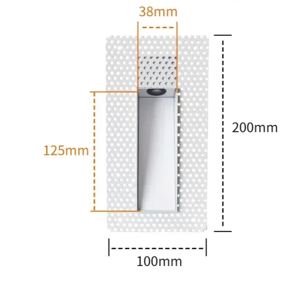 Nordic Frameless Stainless-Steel Stair LED Wall 1-Light with Sensor