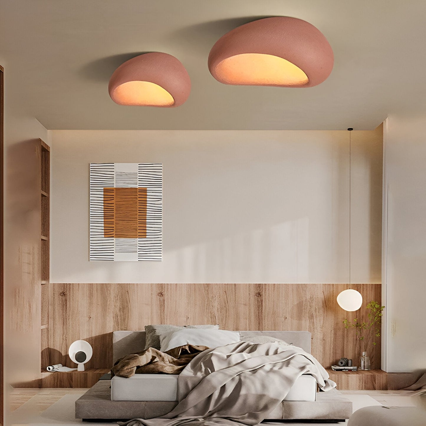 Nordic Wabi-Sabi Minimalist LED Stone Ceiling Light