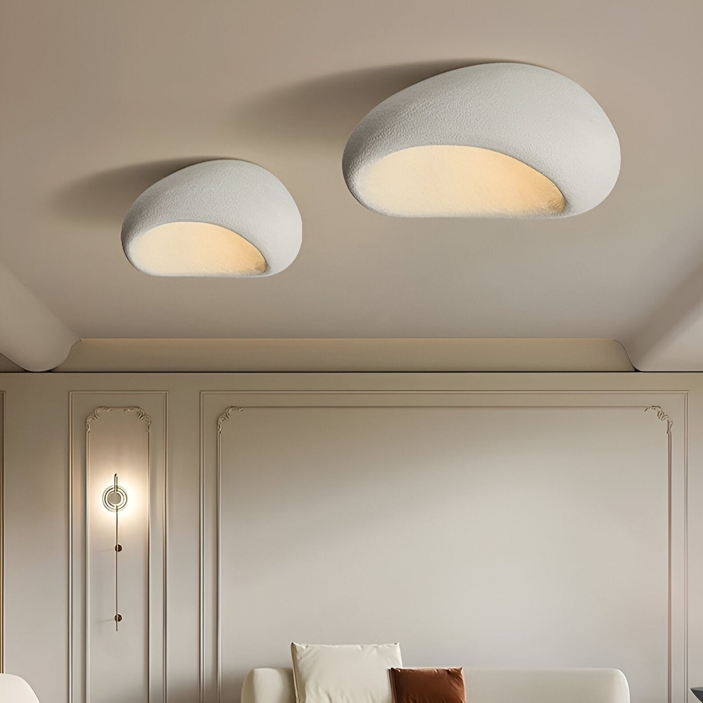 Nordic Wabi-Sabi Minimalist LED Stone Ceiling Light