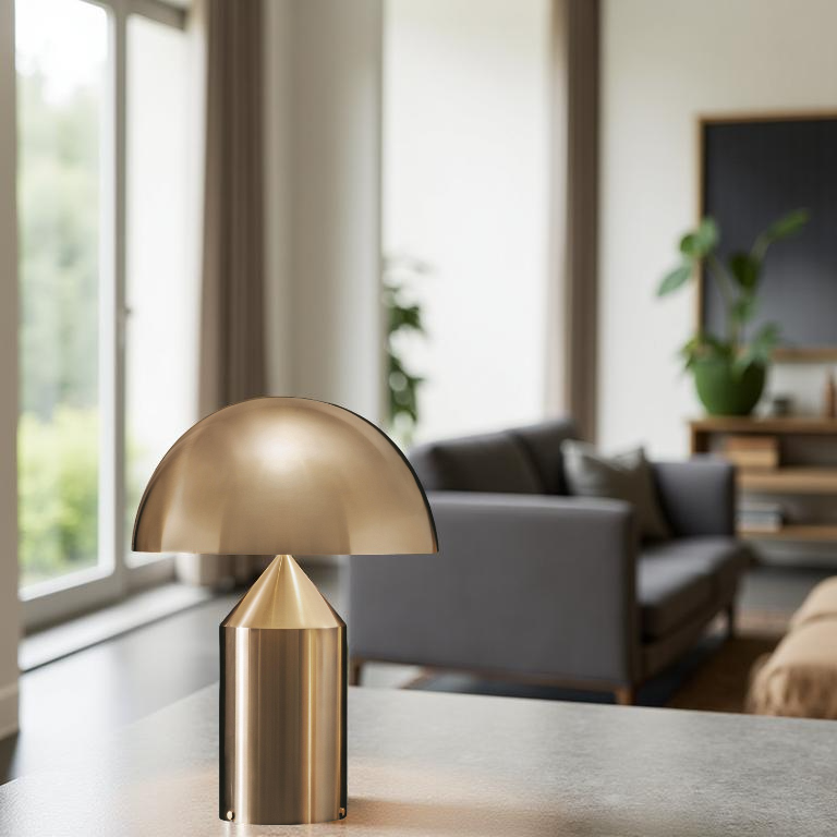 Nordic Brass Dome LED Table Lamp 3-Light