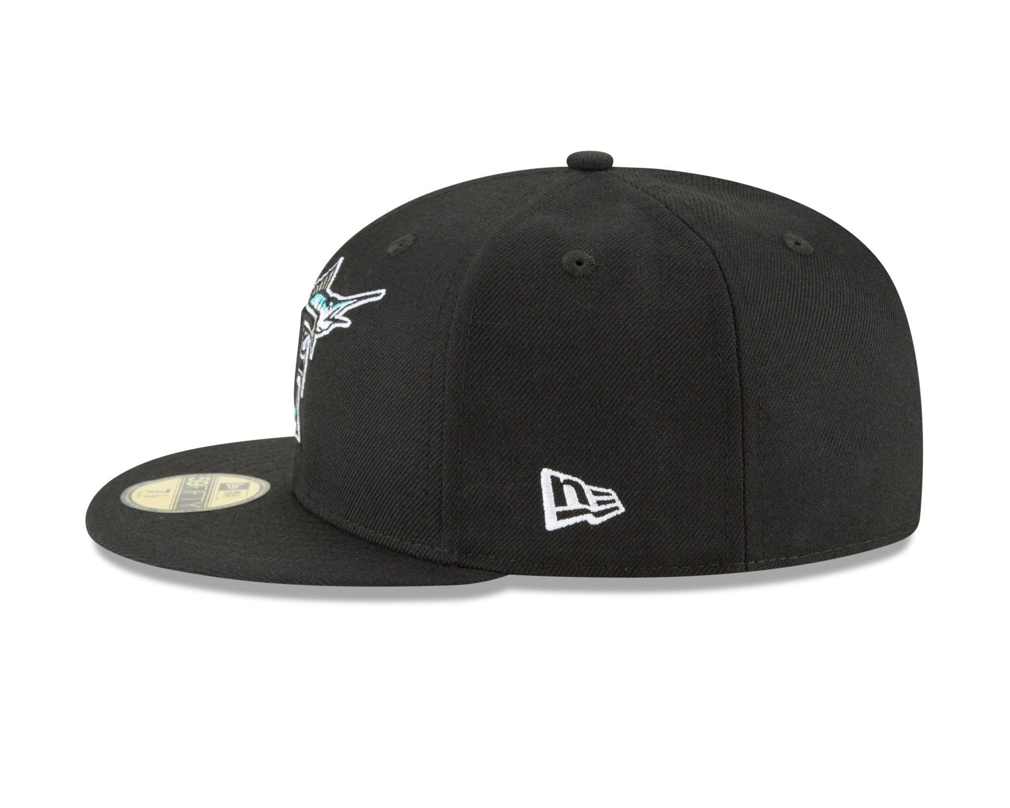 Florida Marlins Cooperstown Collection Black 59FIFTY Fitted Hat