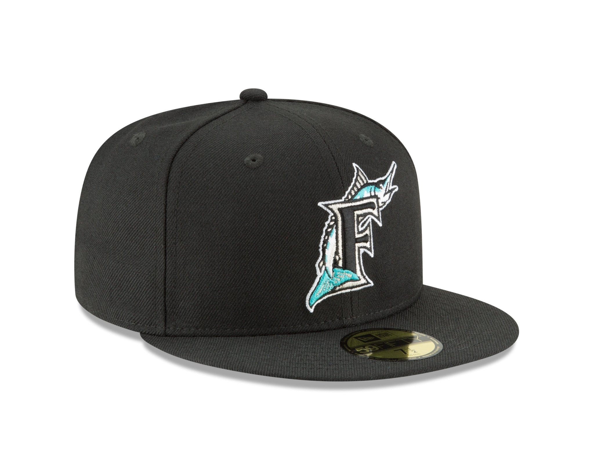 Florida Marlins Cooperstown Collection Black 59FIFTY Fitted Hat