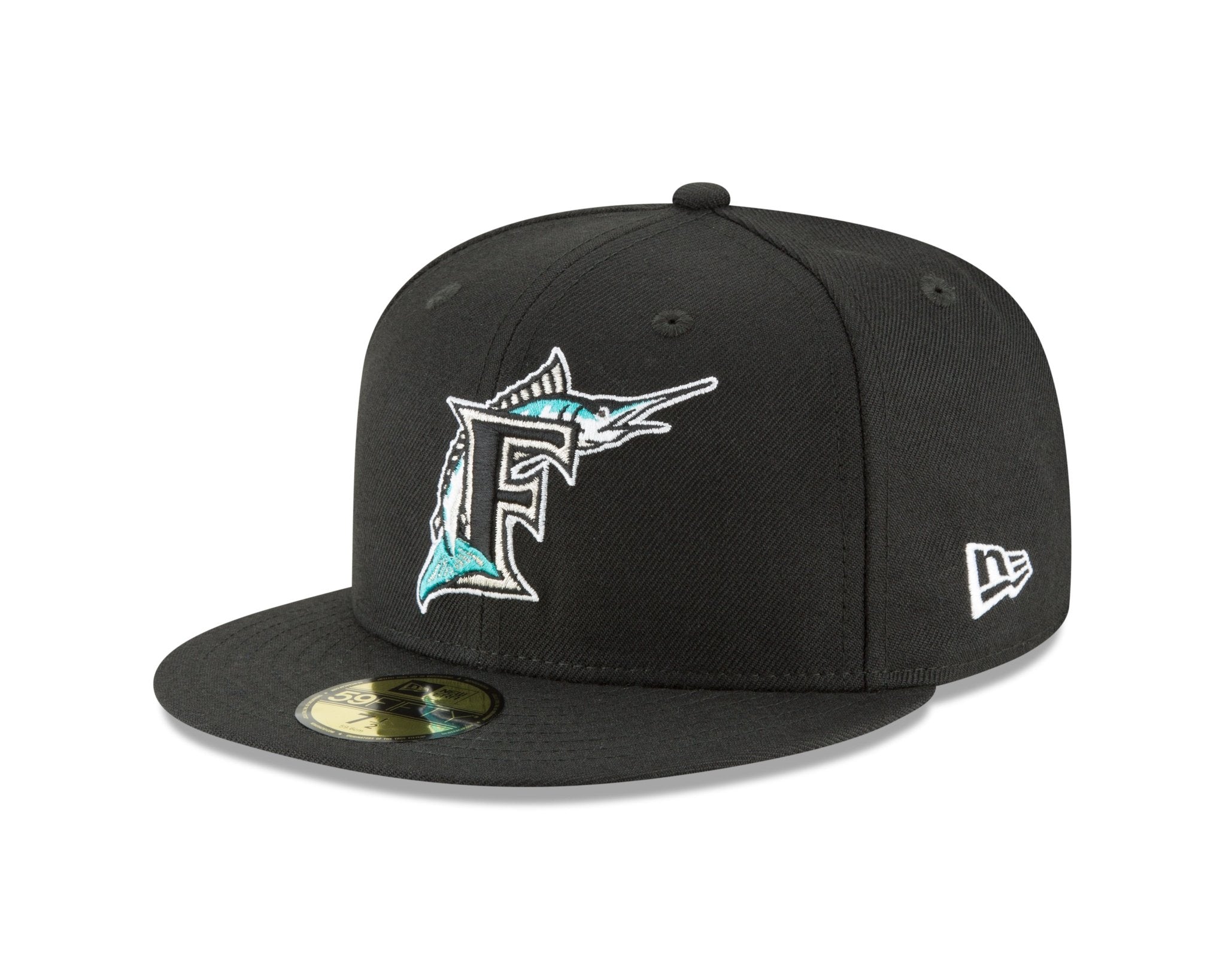 Florida Marlins Cooperstown Collection Black 59FIFTY Fitted Hat