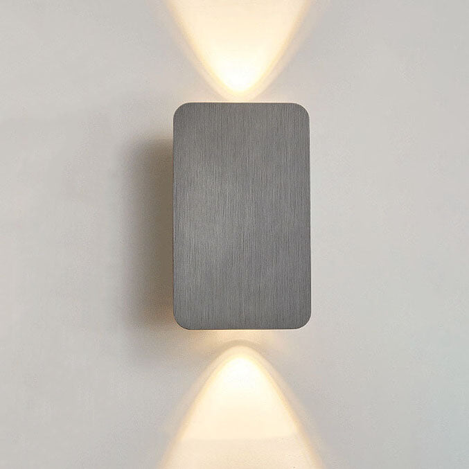 Applique da parete nordica minimalista in vetro rettangolare LED 2 luci