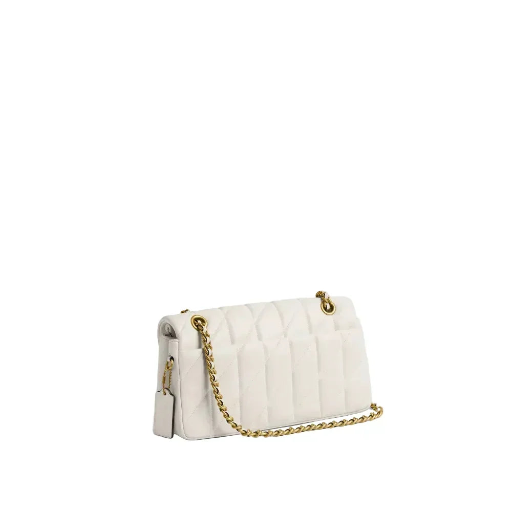The Tabby Shoulder Bag 26 With Pillow Quilting - Brass/Black