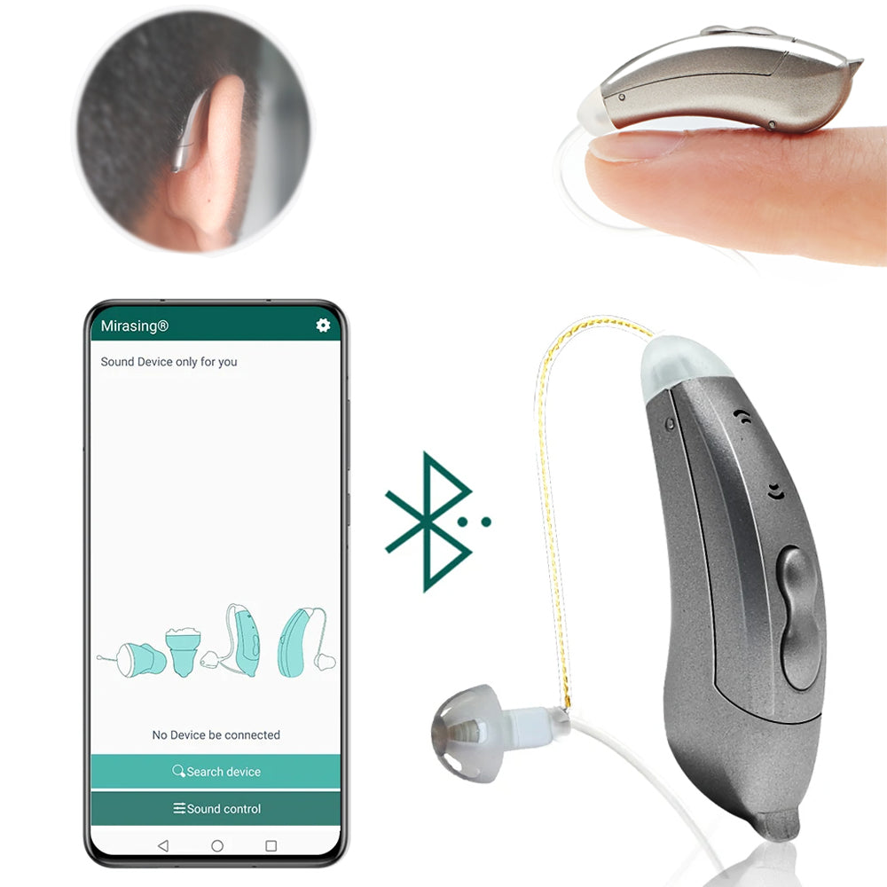 Auraluxe Invisible BTE Hearing Aids With App Control