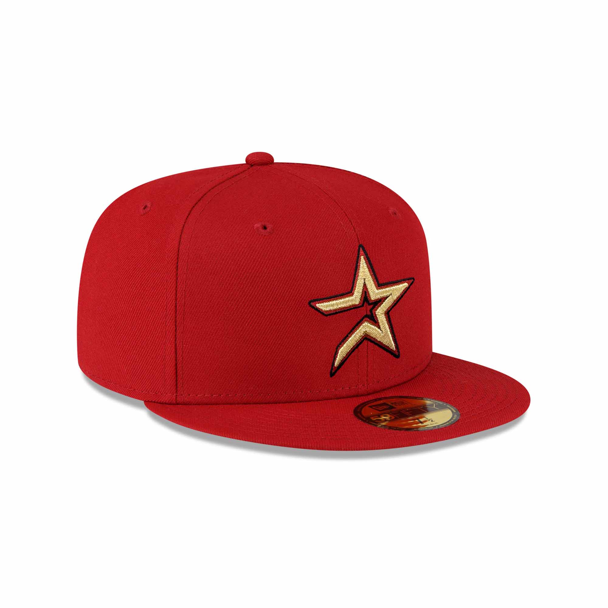 Houston Astros Metallic Star Red 59FIFTY Fitted Hat
