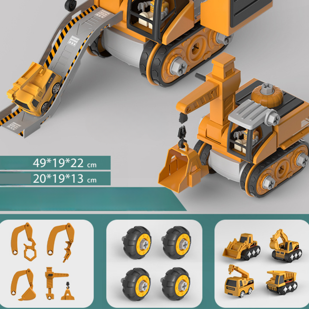 STEM Construction Toy Set Buildable Educational Trucks Children