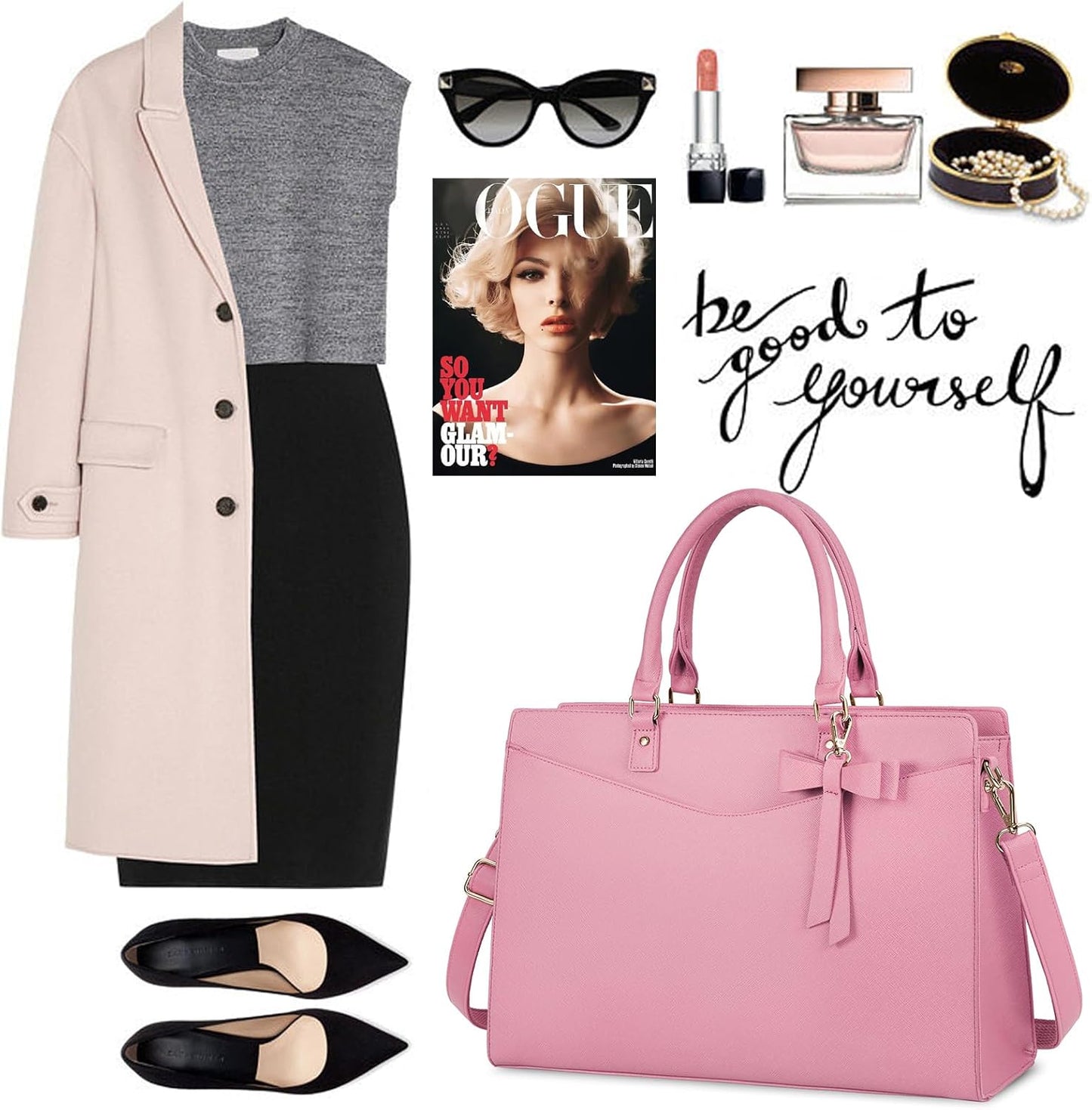 Women’s Work Laptop Tote Bag with Organised Multi-Compartment Layout