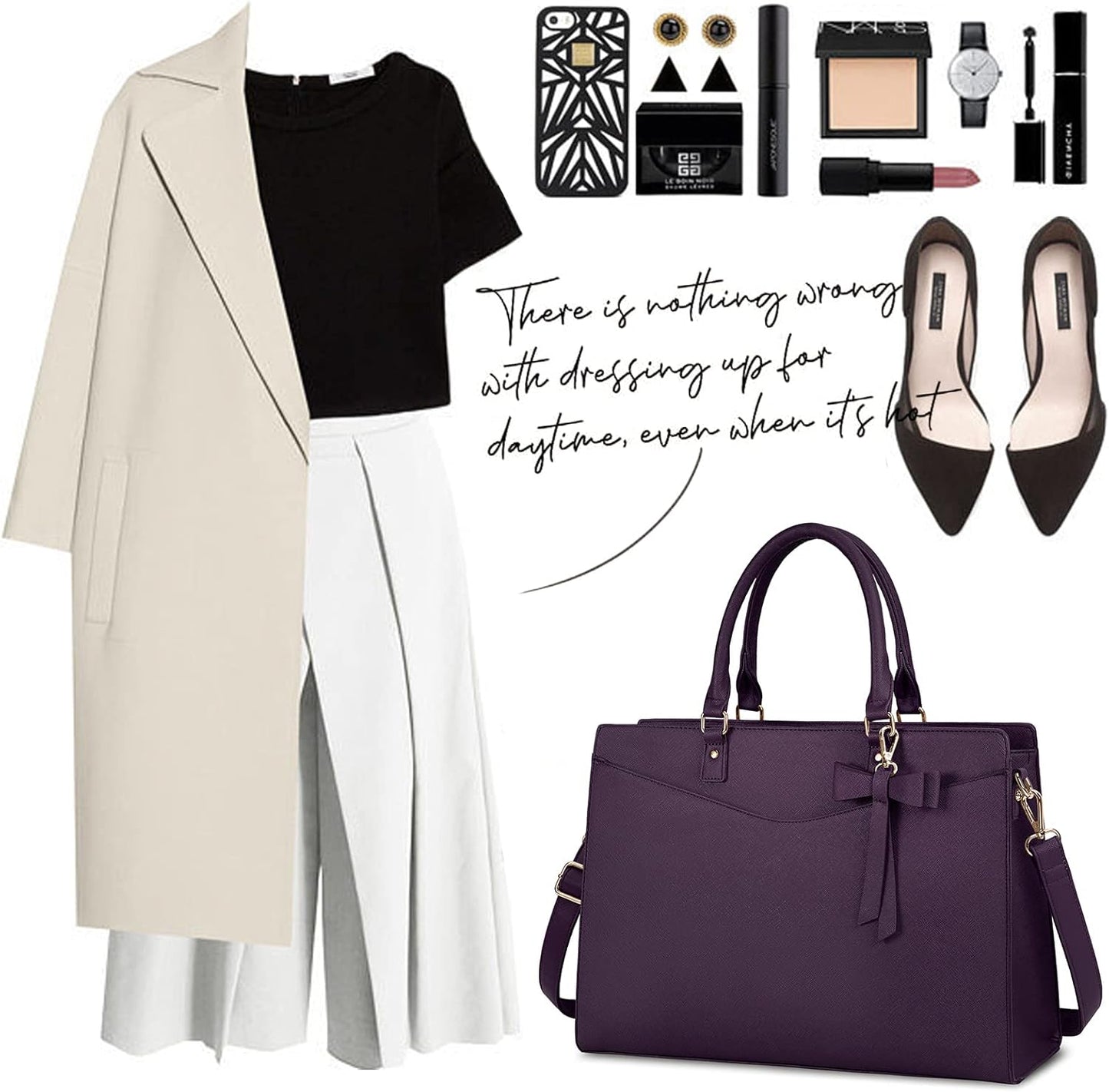 Women’s Work Laptop Tote Bag with Organised Multi-Compartment Layout