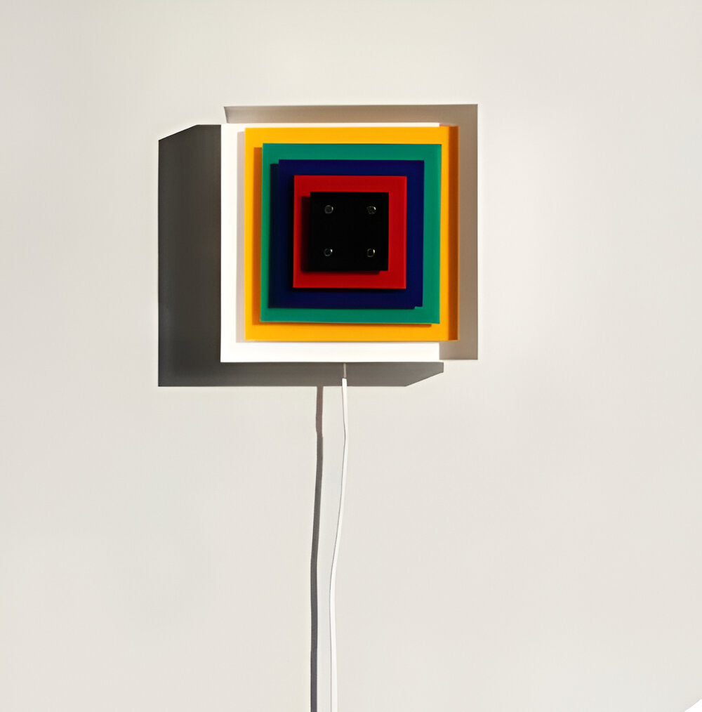 Applique da parete quadrata Memphis Bauhaus LED 1 luce