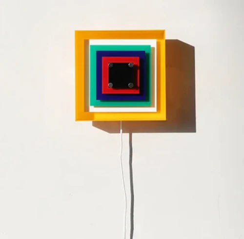 Applique da parete quadrata Memphis Bauhaus LED 1 luce