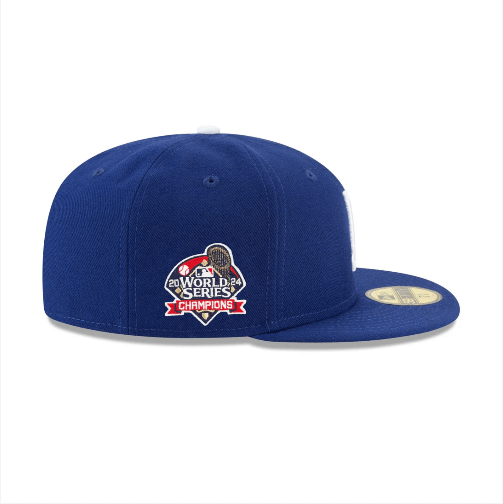 Los Angeles Dodgers Cappello 59FIFTY Fitted Patch Laterale Campioni World Series 2024 Royal
