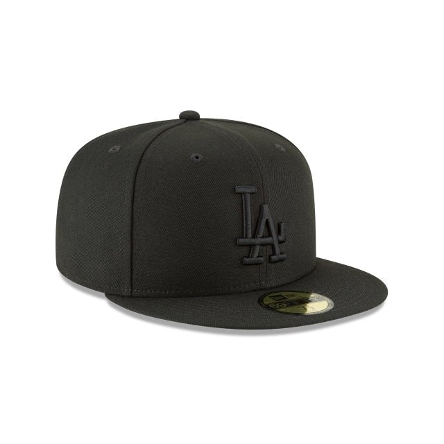 Los Angeles Dodgers Authentic Collection Black On Black 59FIFTY Fitted Hat