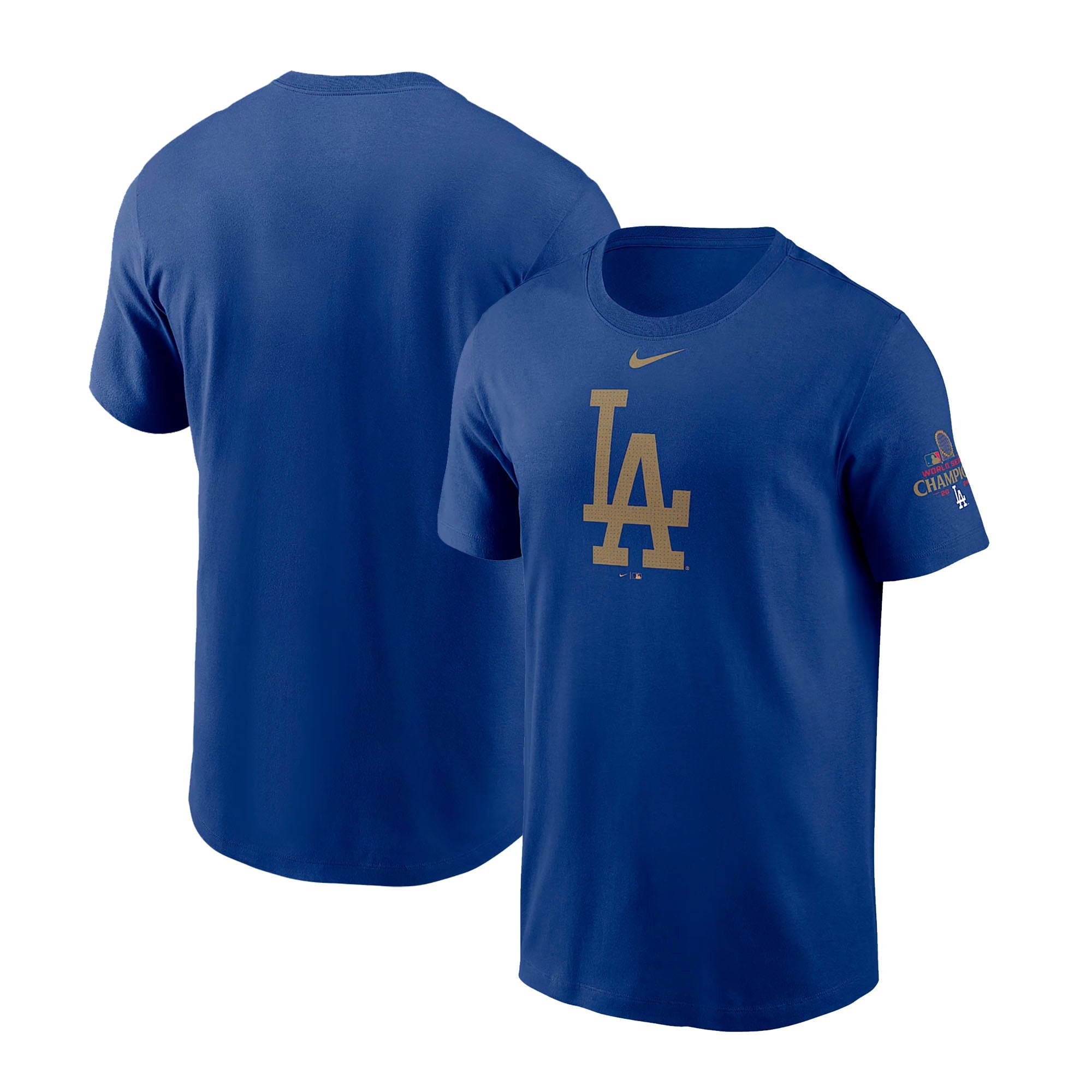 Los Angeles Dodgers 2024 World Series Champs Nike Gold & Royal T-Shirt