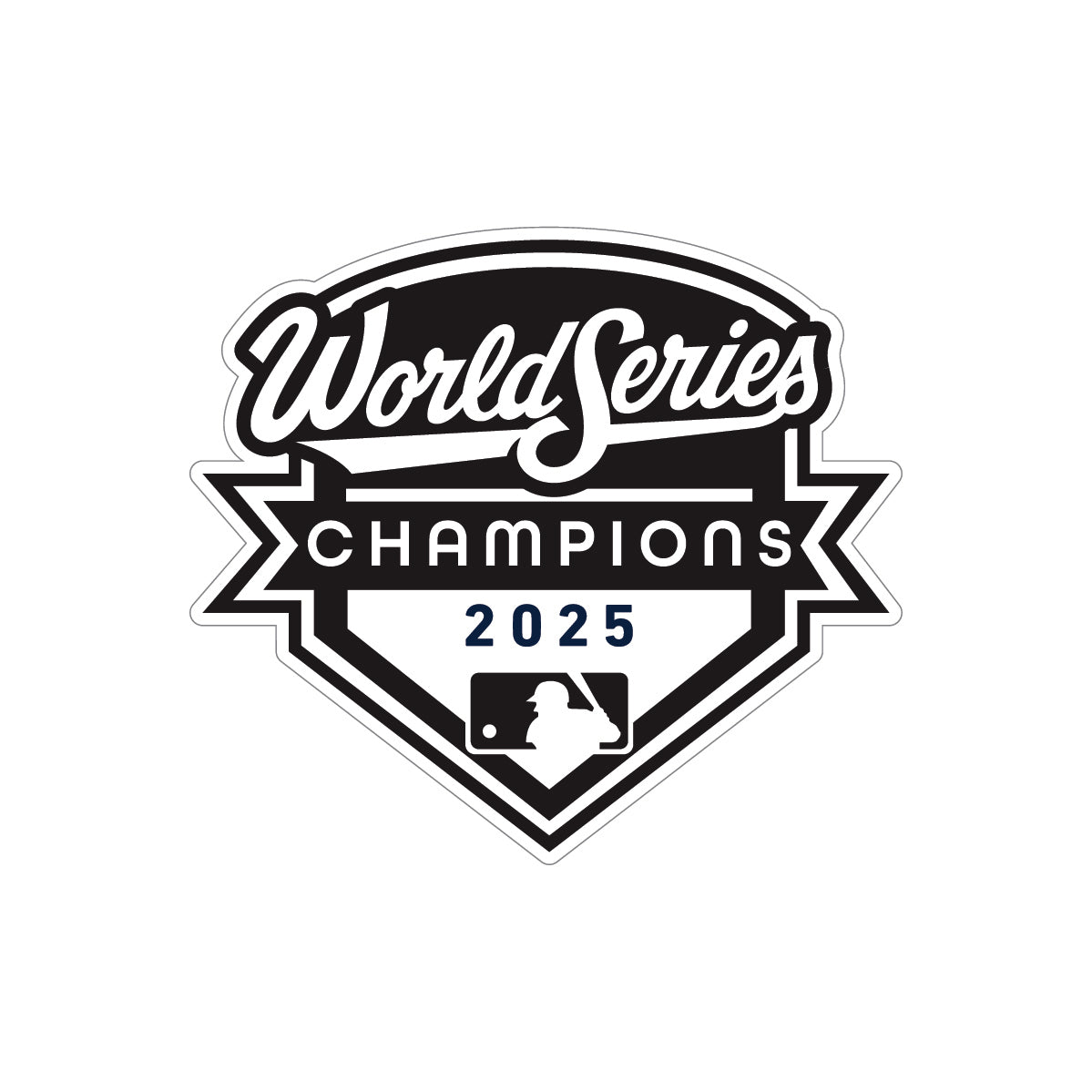 Los Angeles Dodgers Official 2025 Black & White World Series Champs Patch New Era 59FIFTY