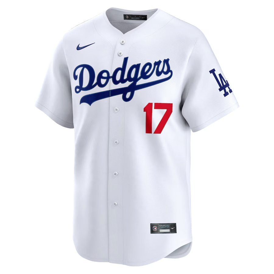 Los Angeles Dodgers Shohei Ohtani Kanji White Limited Jersey