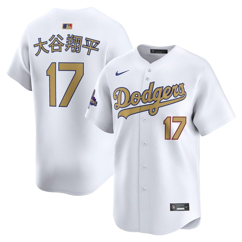 Los Angeles Dodgers Shohei Ohtani White " Kanji " 2024 World Series Champs Nike® Limited Jersey