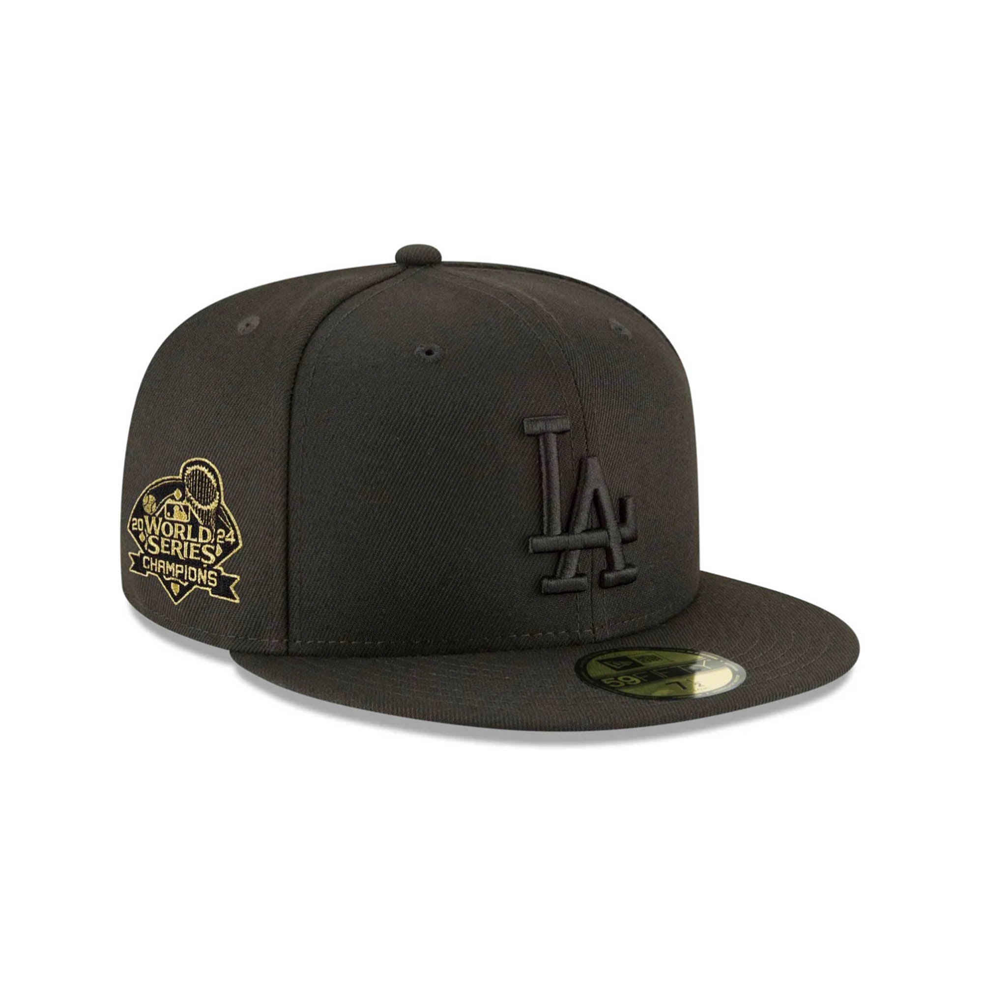 Los Angeles Dodgers World Series Champions 2024 Black On Black 59FIFTY Fitted
